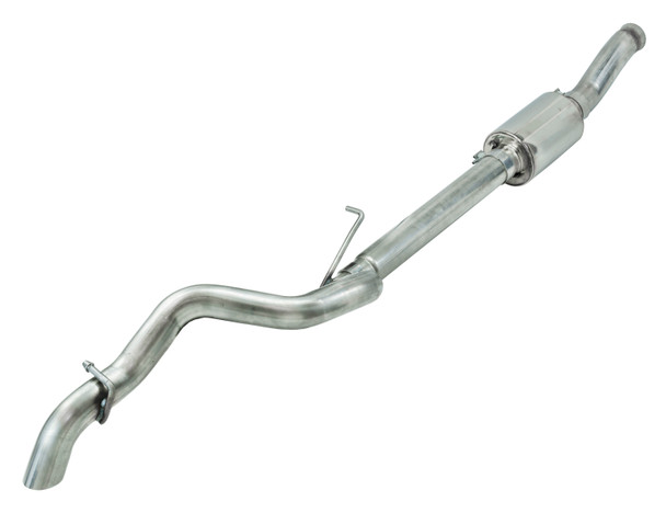 Cat Back Exhaust System 18-21 Jeep Wrangler JL 4 Door 2.0 4 Cyl High Ground Clearance Single Rear Exit 2.5 Inch Intermediate and Tail Pipe Race Pro Muffler/Hardware Incl Tip Not Incl Natural Finish 409 Stainless Steel Pypes Exhaust