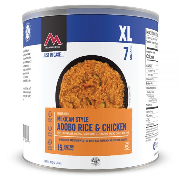Mex Adobo Rice & Chix Can Cl, made by Mountain House -