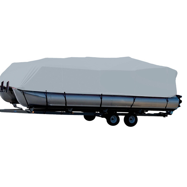 Carver Performance Poly-Guard Styled-to-Fit Boat Cover f/20.5' Pontoons w/Bimini Top & Rails - Grey