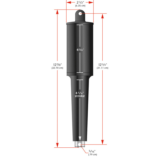 Lenco 102XD Extreme Duty Actuator - 24V - 4-1/4" Stroke - 5/16" Hardware