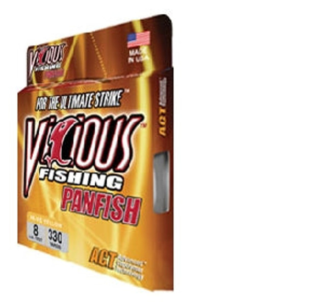 Vicious Panfish Line Hi-Vis Yellow 330yd 10lb, made by Vicious Line -