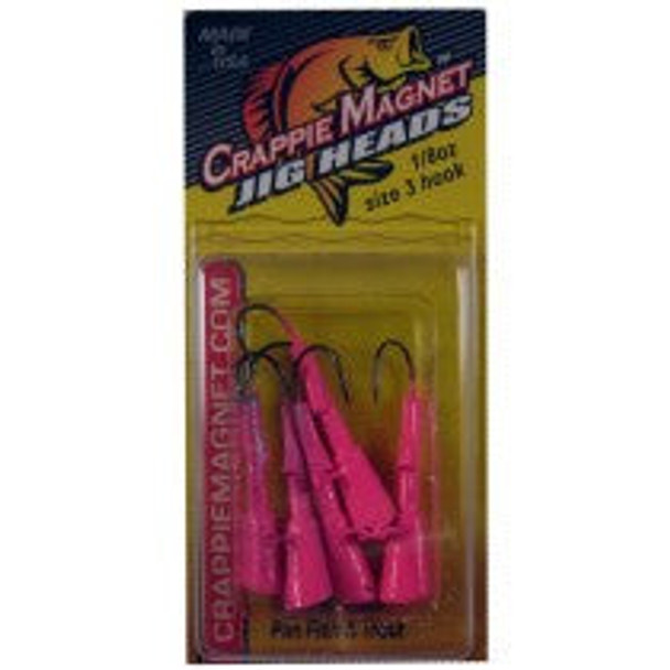 Leland Crappie Magnet Replacement Heads 5ct 1/8oz Pink