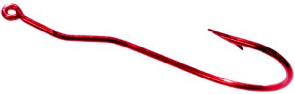 Tru Turn Worm Hook Red Size 3/0 4ct