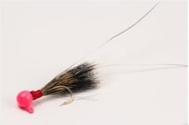 Slater Squirrel Tail Jig 1/32 Pink/Gray Tail #6 Hook 3pk