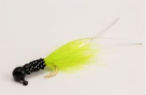 Slater Original Jig 1/16 Black/Black/Chartreuse #4 Hook 3pk