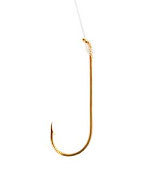 Eagle Claw Aberdeen Gold Snelled Hook Size 1