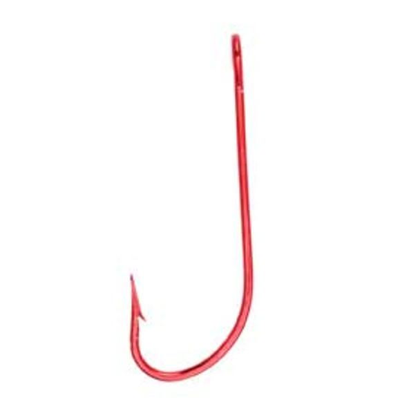 Eagle Claw Trailer Hook w/tube Red 6ct Size 3/0
