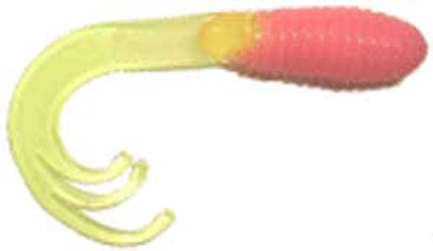 Big Bite Triple Tip Grub 2" 10ct Bubblegum Chartreuse