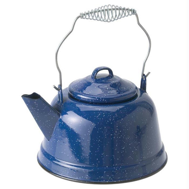 Enamel Tea Kettle 10 Cup Blue