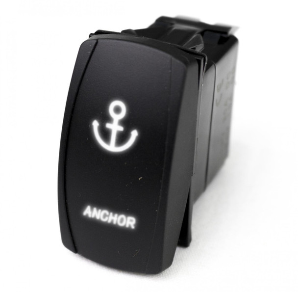 LED Rocker Switch w/ White LED Radiance Anchor Marine Sport Lighting