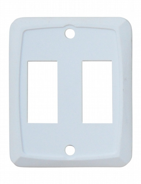 Double Switch Plate White