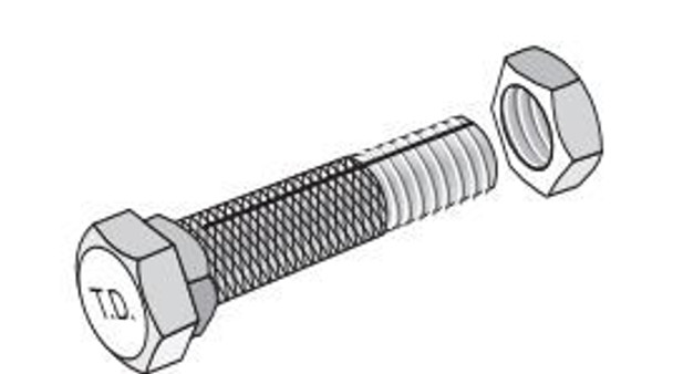 Slotted Bolt & Nut 8Pk