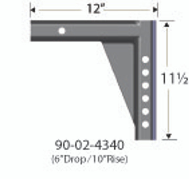 6' Drop/10' Rise 4K Shank