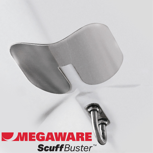 Megaware ScuffBuster™ Standard with Notch - 5.75" x 4.5" - Notched Bowguard - 22G - Stainless Steel