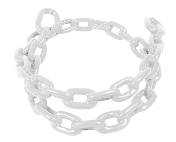 Vnyl Ctd Chain 1/4X4 White