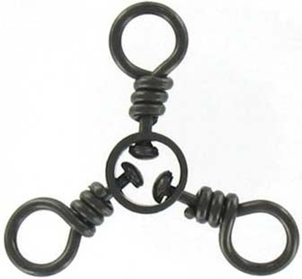 Eagle Claw Swivel-Black 3-Way 12ct/12pk Size 2