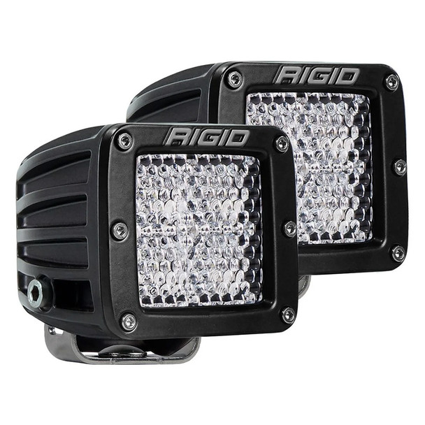 RIGID Industries D-Series Pro Flood Diffused Surface Mount Black Light - Pair