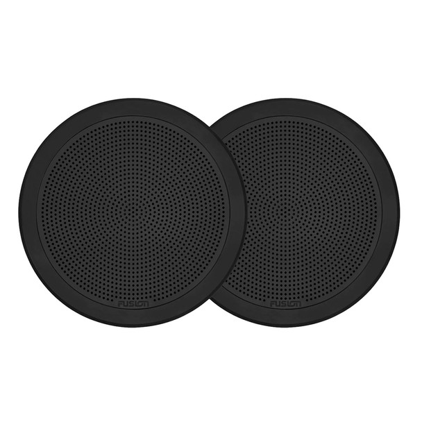 FUSION FM-F65RB FM Series 6.5" Flush Mount Round Marine Speakers - Black Grill - 120W