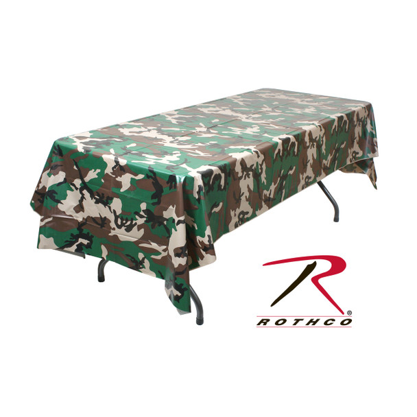 Rothco Woodland Camo Tablecloth