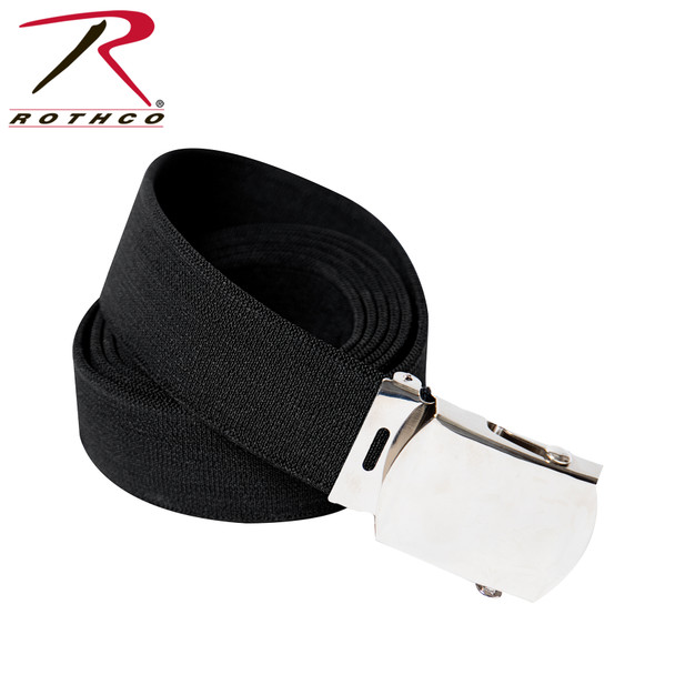 Rothco Elastic Stretch Web Belt - 54 Inches Long | Black