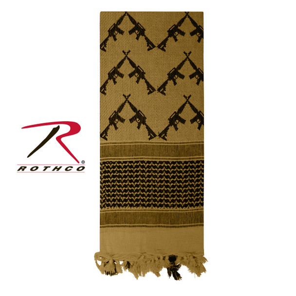 Rothco Crossed Rifles Shemagh Tactical Desert Keffiyeh Scarf