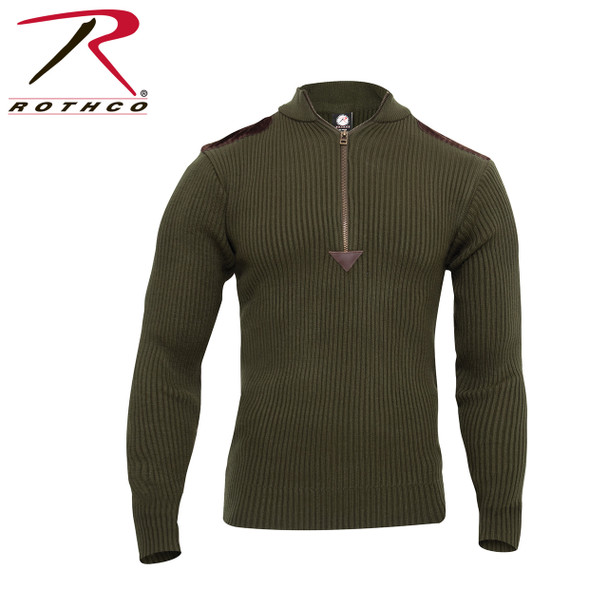 Rothco Quarter Zip Acrylic Commando Sweater