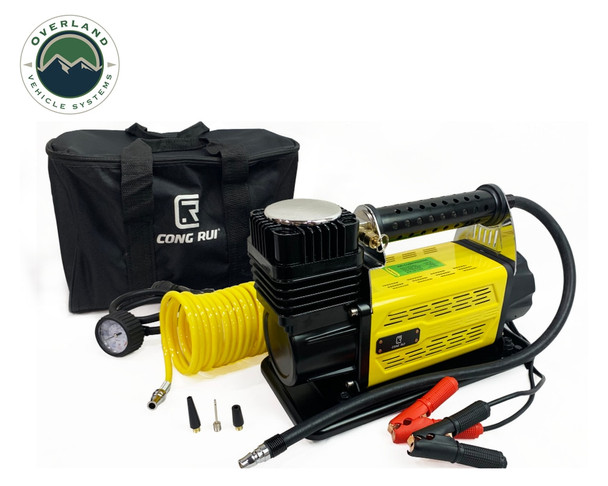 Portable Air Compressor System 5.6 CFM With Storage Bag, Hose and Attachments Universal Overland Vehicle Systems