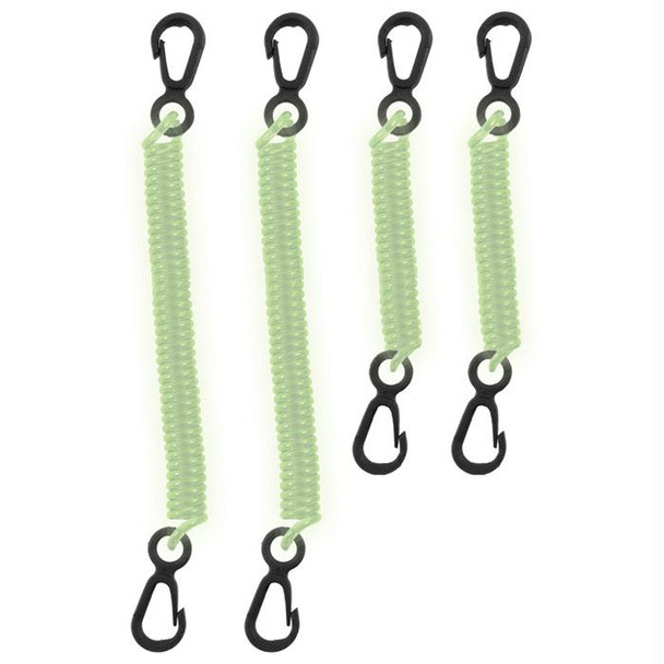 Dry Doc Coiled Tether 4Pk-Glow