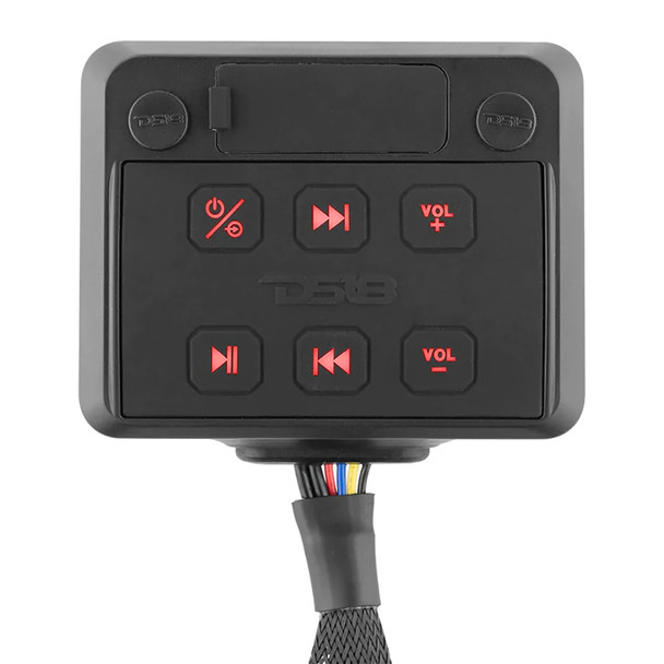 DS18 HYDRO Square Marine Waterproof Audio Receiver w/Aux Input, Bluetooth, USB & Universal Pod