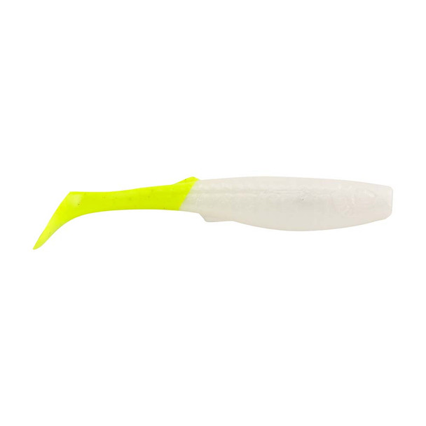 Berkley Gulp!® Paddleshad - 4" - Pearl White/Chartreuse