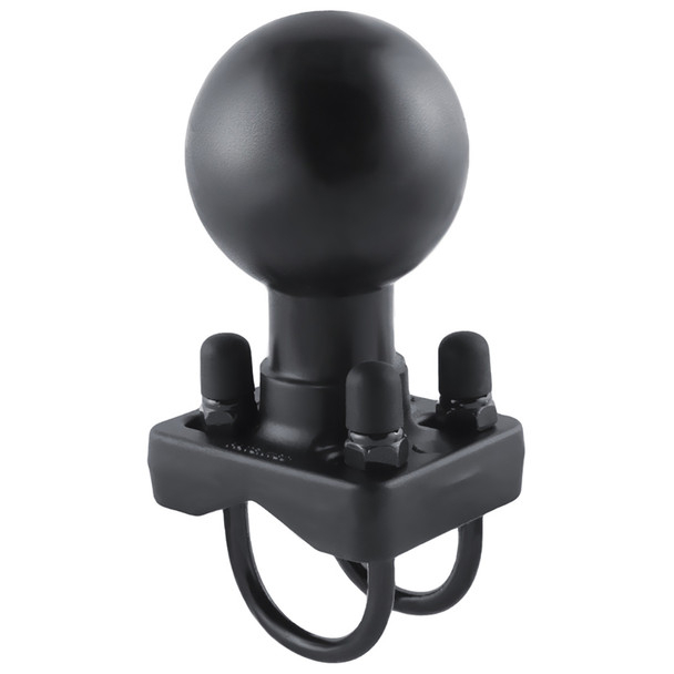RAM Mount Double U-Bolt Base w/D Size 2.25" Ball for Rails from 0.75" to 1.25" in Diameter