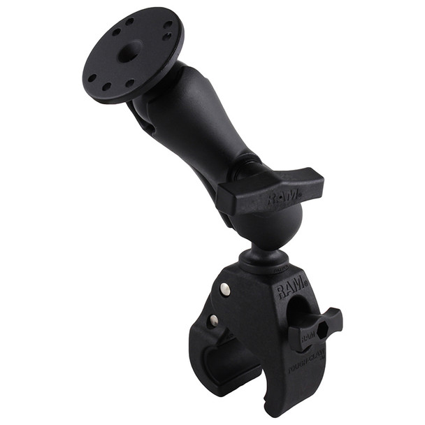 RAM Mount Medium Tough-Claw Base w/Double Socket Arm & 1.5" Round Base Adapter