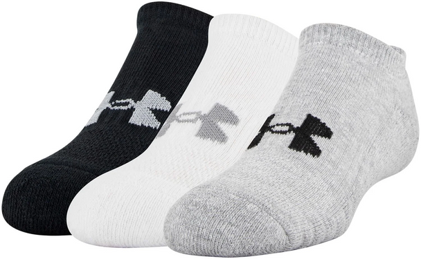 Kids' Ua Training Cotton No-show 3-pack Socks