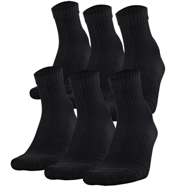 Unisex Ua Training Cotton Quarter 6-pack Socks