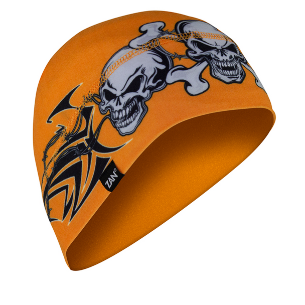 Orange Tribal Skull