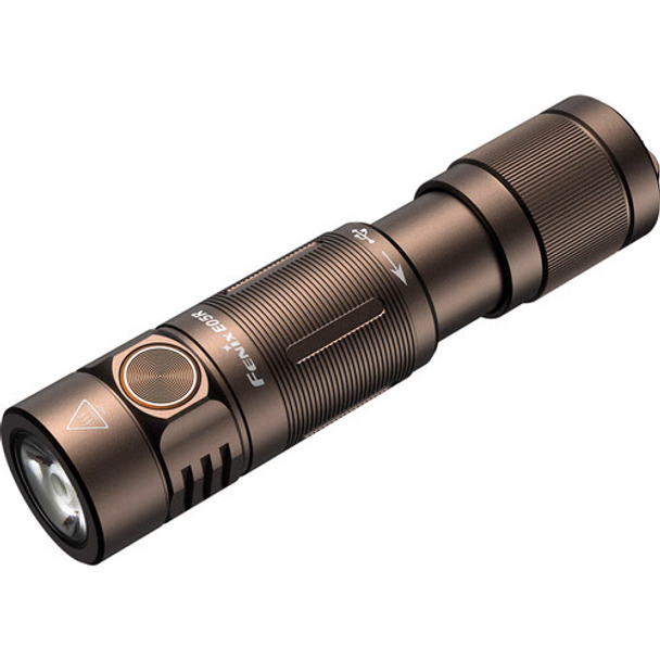 E05r Keychain Flashlight W/ Battery - Brown