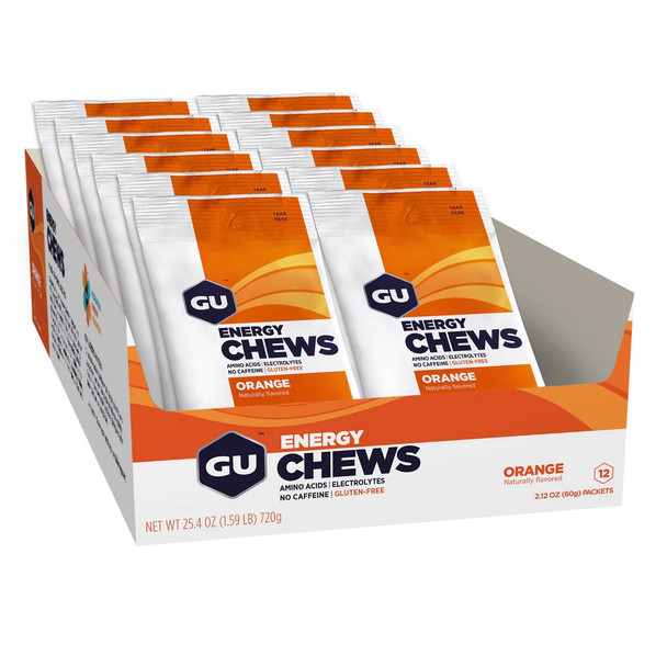 GU Energy Chews 12pk Box Orange
