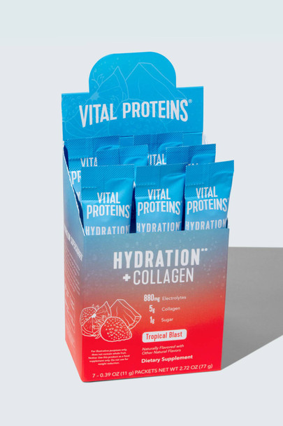 Vital Proteins Hydration + Collagen Tropical Blast Stick Pack Box 7ct