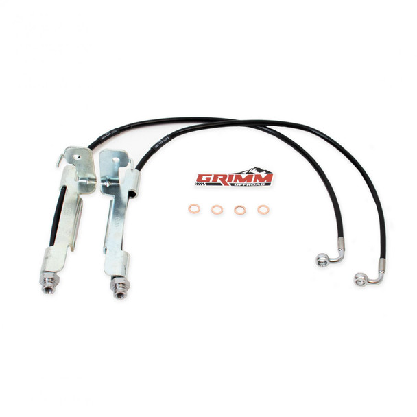 Jeep JL Rear Brake Line Kit Black Grimm Offroad