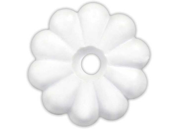 Plastic Rosettes White 14/pkg