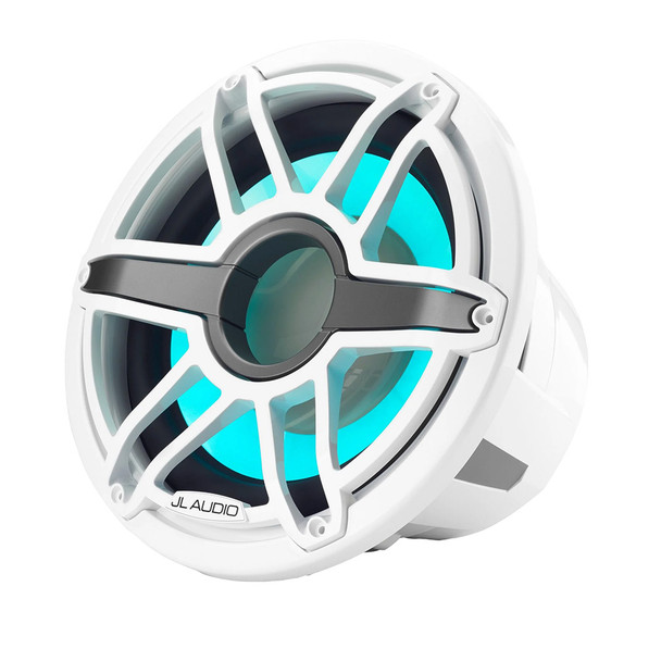 JL Audio M7 12" Marine Subwoofer w/Gloss White Sport Grille & Transflective™ LED Lighting - M7-12IB-S-GwGw-i-4 - 010-03287-00, made by JL Audio - 010-03287-00