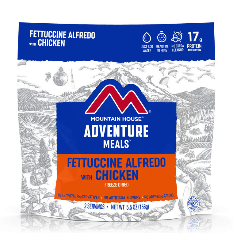 Chicken Fettuccine Cl, made by Mountain House -