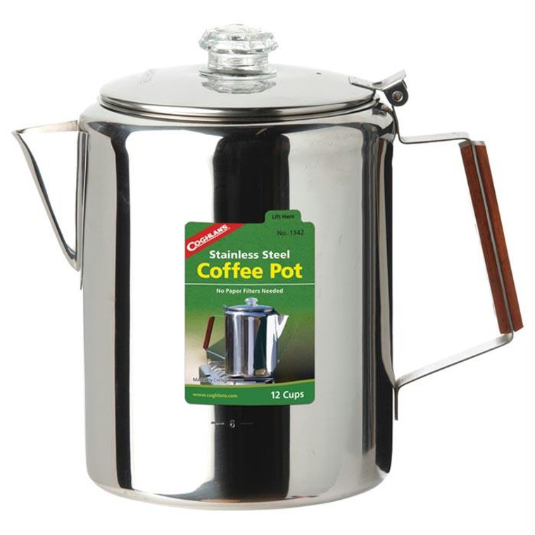 Ss Coffee Pot 12 Cup, made by Coghlans -