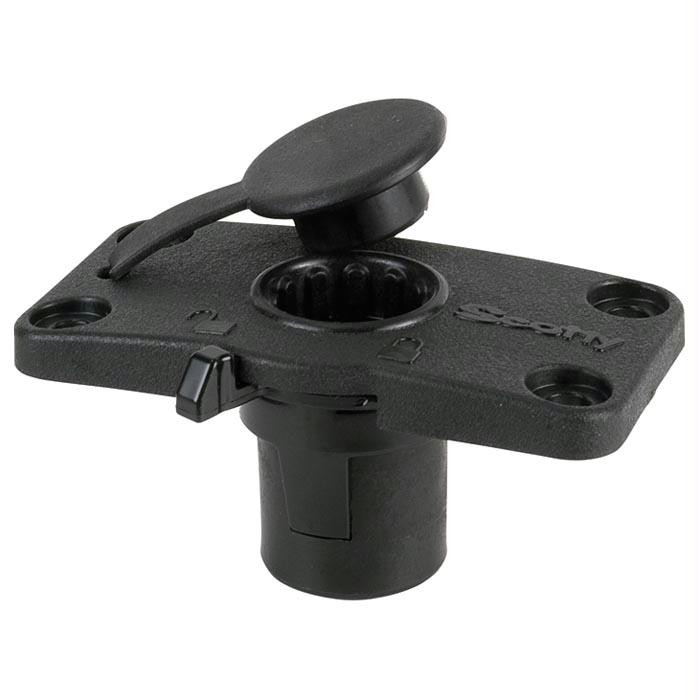 Locking Flush Mount W/Rain Cap, made by Scotty -