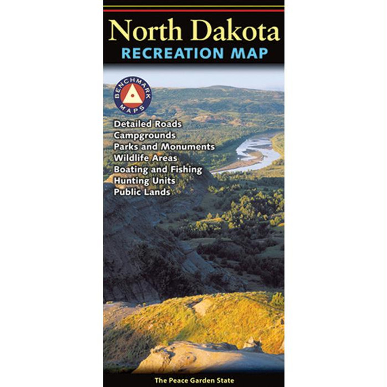 North Dakota Recreation Map, made by Benchmark -