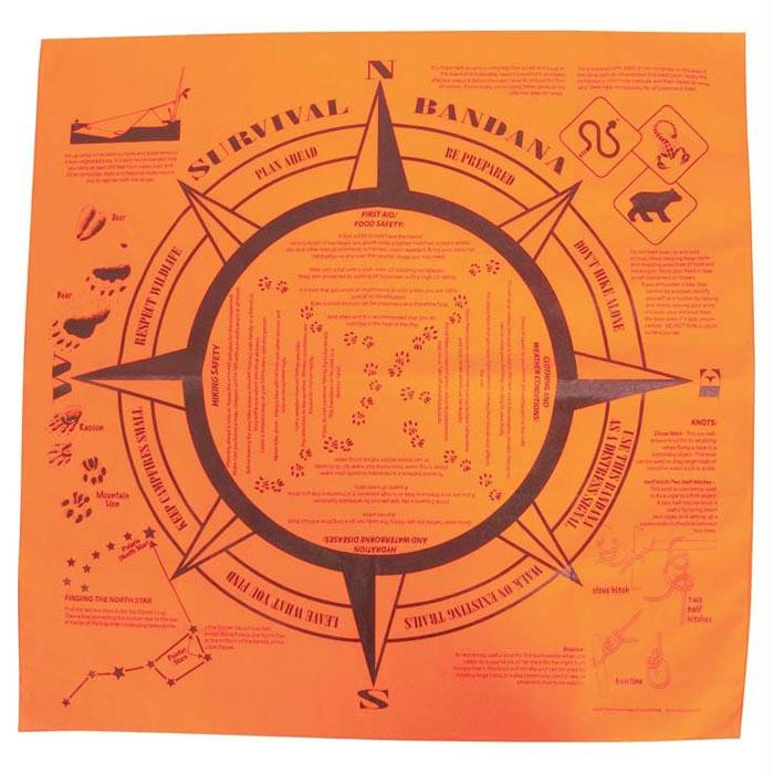 The Survival Bandana, made by The Printed Image -