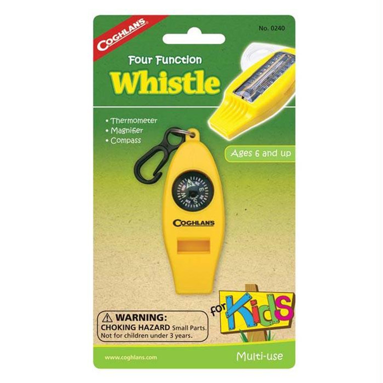 Four Function Whistle For Kids, made by Coghlans -
