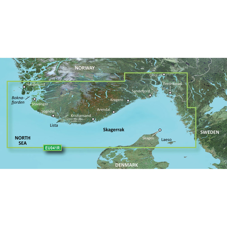 Garmin BlueChart® g3 Vision® HD - VEU041R - Oslo-Skagerak-Haugesund - microSD™/SD™, made by Garmin - 010-C0778-00