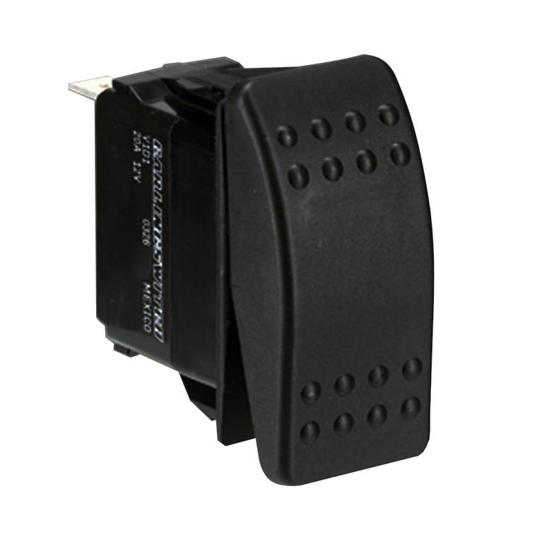 Paneltronics DPDT ON/OFF/ON Waterproof Contura Rocker Switch w/LEDs - Black, made by Paneltronics - 001-699 Paneltronics DPDT ON/OFF/ON Waterproof Contura Rocker Switch w/LEDs - Black, made by Paneltronics - 001-699