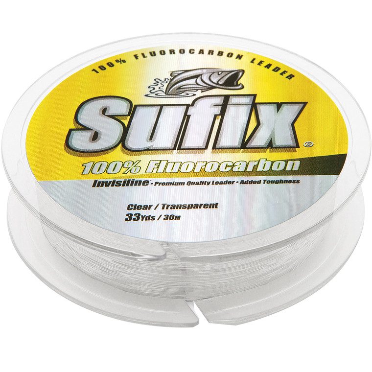 Sufix 100% Fluorocarbon Invisiline™ Leader - 150lb - 33yds, made by Sufix - 683-150